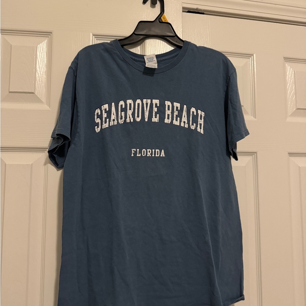 Seagrove Beach Blue and Pink T-Shirt